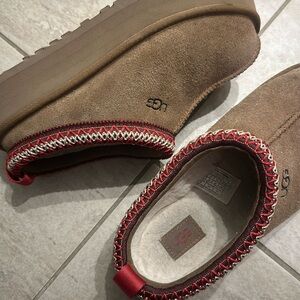 UGG Brown Suede Platform Slippers